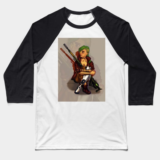 Wasteland girl Baseball T-Shirt by Bertoni_Lee